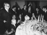 From L/R: Henry Kissinger, Roslyn Carter, Sra. Lopez Portillo, Jose Ramon Lopez Portillo and pianist Gyorgy Sandorenry