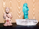 This ancient egyptian blue statue materialized