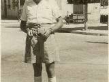 Uri's Father Tibor standing in the main Tel Aviv square