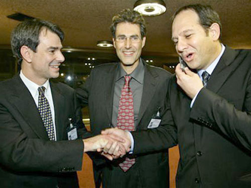 Geneva, Switzerland 2005. With The state department's top legal adviser, John Bellinger and Dr. Noam Yifrach
