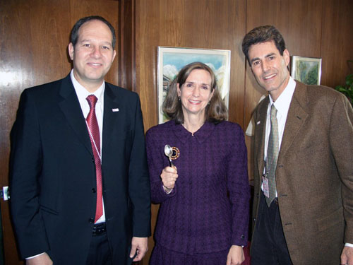Washington DC, State Department 2006. With Dr. Noam Yifrach and Paula Dobriansky - Under Secretary of State	for Democracy and Global Affairs.