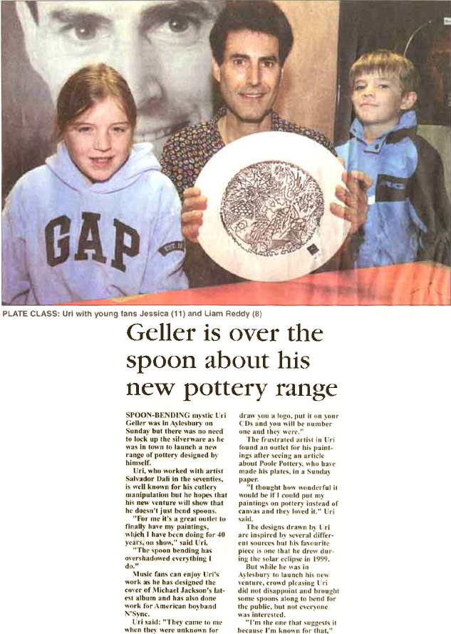 Geller is over the spoon about his new pottery range