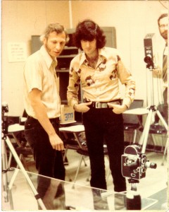 Ron Hawk and Uri Geller at the Lawrence Livermore radiation laboratory.