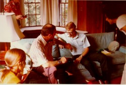 Uri Geller with Edgar Mitchell.