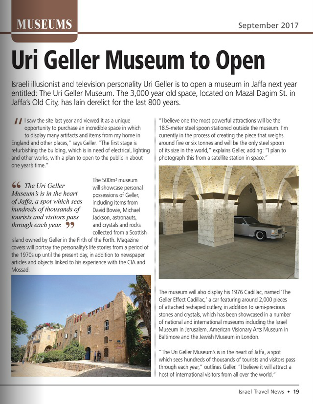 New Uri Geller Museum - Israel Travel News.